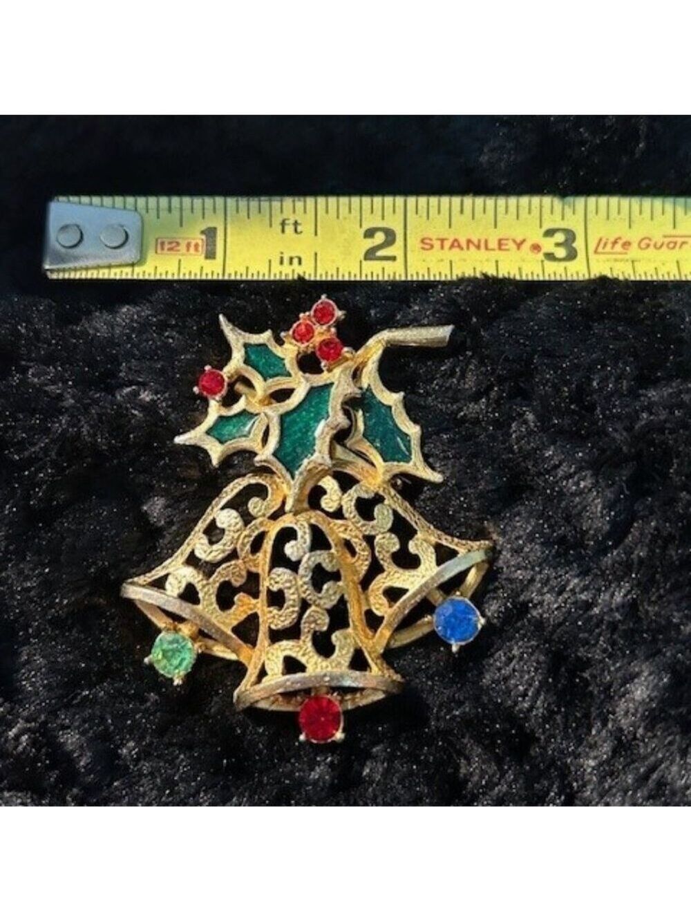 Vintage Beatrix Christmas Bells with Holly